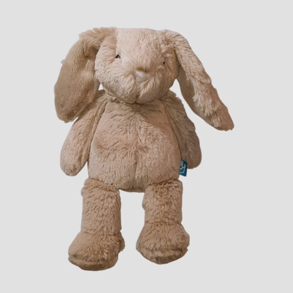 2016 The Manhattan Toy Company Brown Bunny Plush Stuffed Beanbag Toy 12"